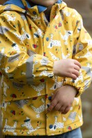 Regenjacke Pfoten gelb