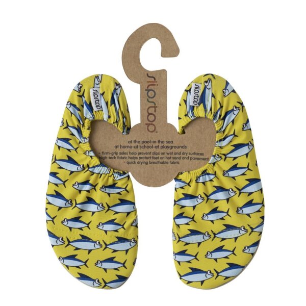 Schläppchen/Badeschuhe Fische gelb