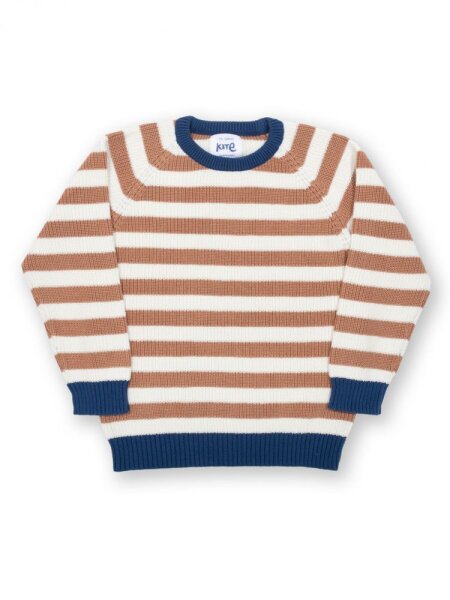 Strickpullover Streifen braun