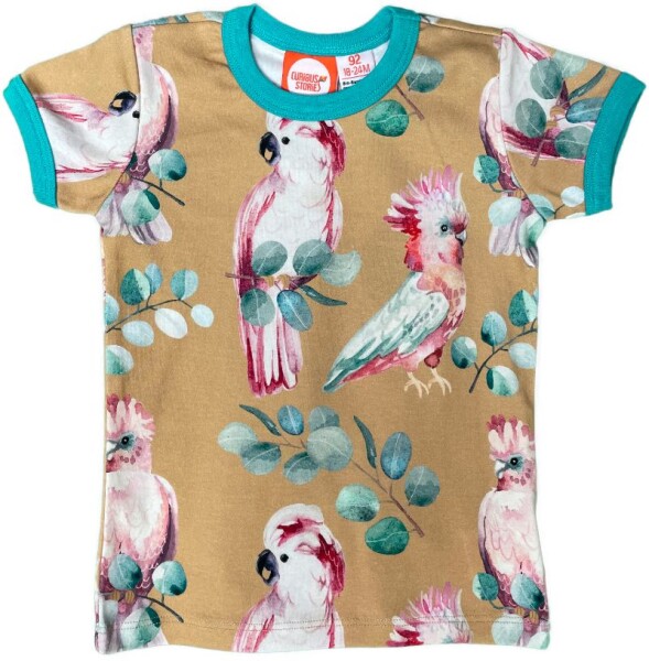 T-Shirt Papageien beige