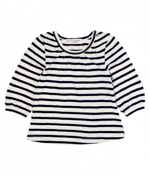 Selly Langarmshirt Streifen navy