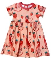 Kleid Erdbeerkatzen rot