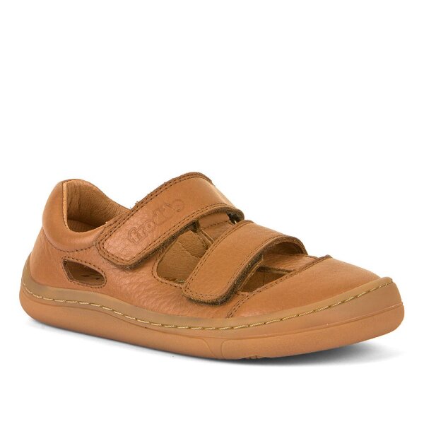 Barefoot Sandale Doppelklett cognac