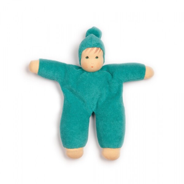 Schmusepuppe Frottee türkis 23 cm