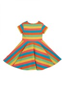 Spring Skater Kleid Regenbogenstreifen Camper blau