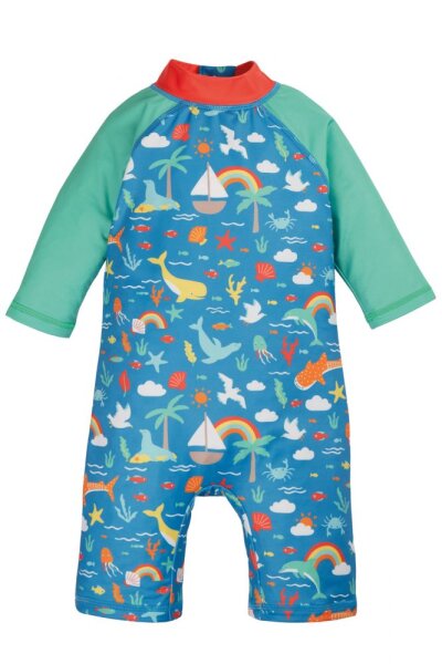 Schwimmanzug Regenbogen Fische UV40+