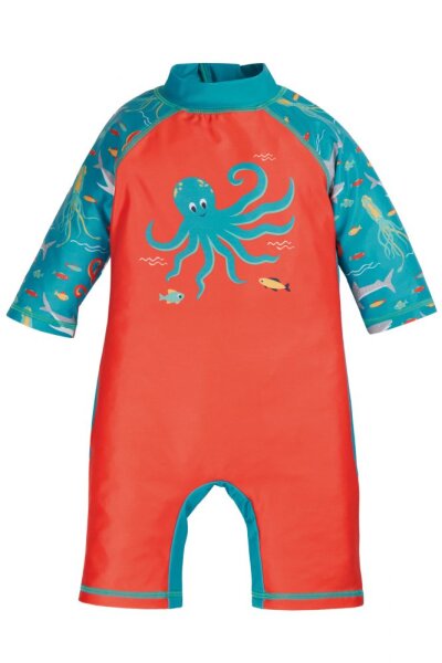 Schwimmanzug Oktopus orange UV40+