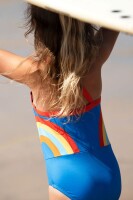 Badeanzug Regenbogen cobalt