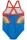 Badeanzug Regenbogen cobalt