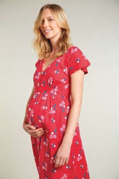 Umstands-/Stillkleid Posy Dot Red