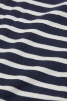 T-Shirt Blume Streifen indigo