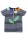 T-Shirt Blume Streifen indigo
