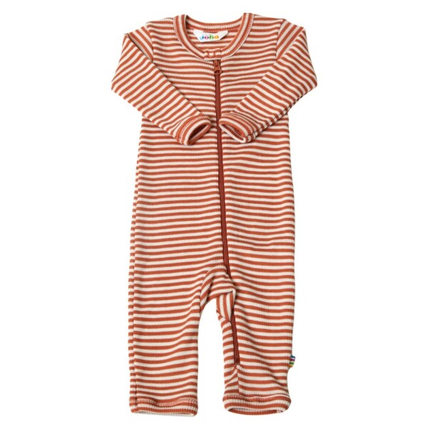 Overall Wolle/Seide rot gestreift