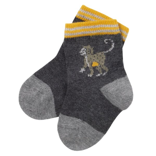 Socken Affe grau