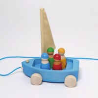 Gro&szlig;er Strandsegler + 4 M&auml;nnchen