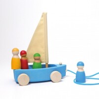 Gro&szlig;er Strandsegler + 4 M&auml;nnchen