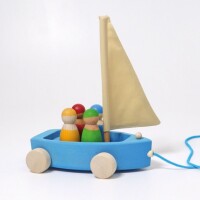 Gro&szlig;er Strandsegler + 4 M&auml;nnchen