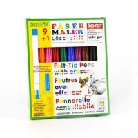 Fasermaler 9+1 L&ouml;schstift
