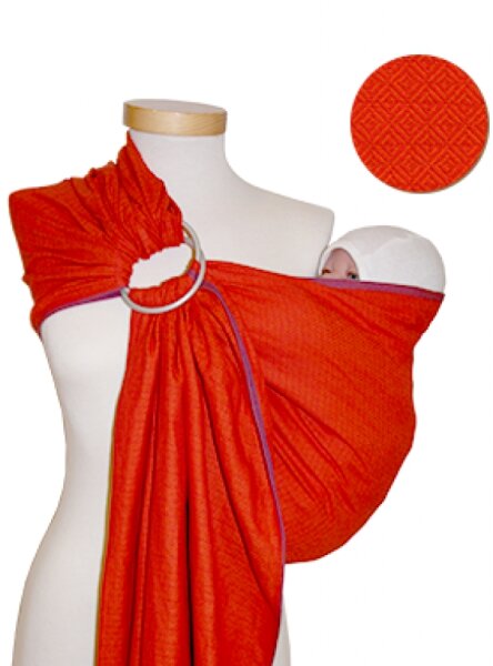 Storchenwiege Ring Sling Leo orange