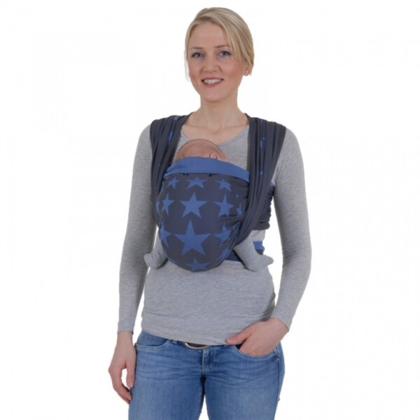 Jaquard-Tragetuch Los Angeles blau