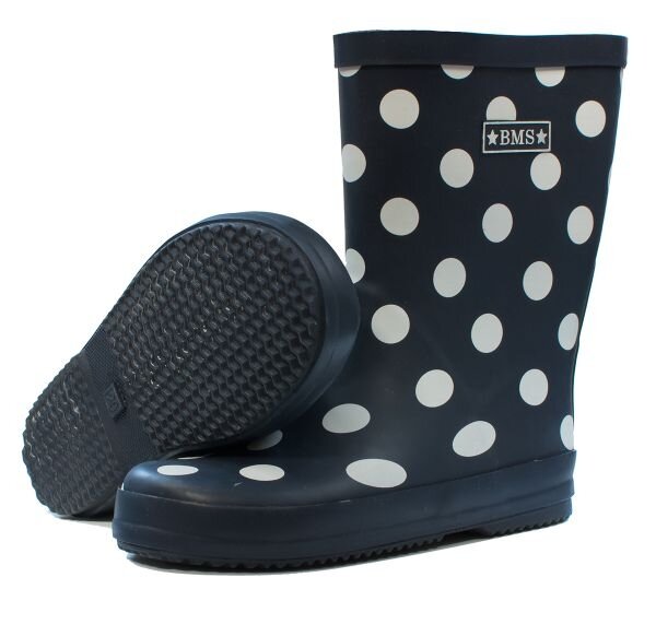 Gummistiefel marine mit Punkten