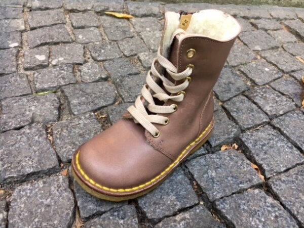Schnürstiefel gefüttert taupe