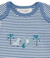 Wayan Overall m. Umschlagbund Zebra blau