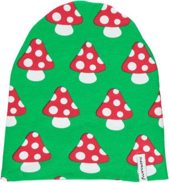 Mütze m. Fleece Pilze grün