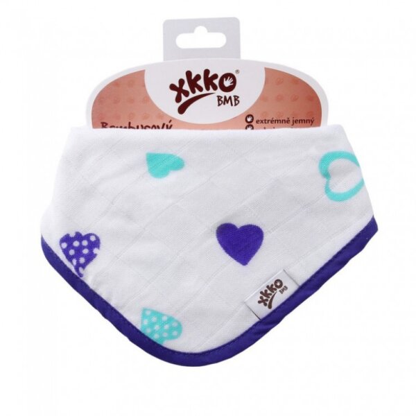 Bandana Bambus/BW ocean blue hearts