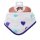 Bandana Bambus/BW ocean blue hearts