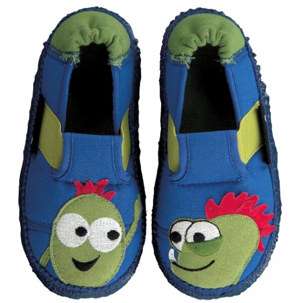Hausschuhe Monster mittelblau