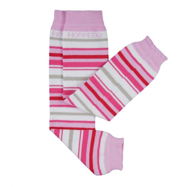 Baby-Stulpen BW weiss-rosa-pink