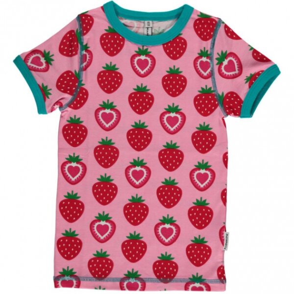 T-Shirt Slim Erdbeeren pink