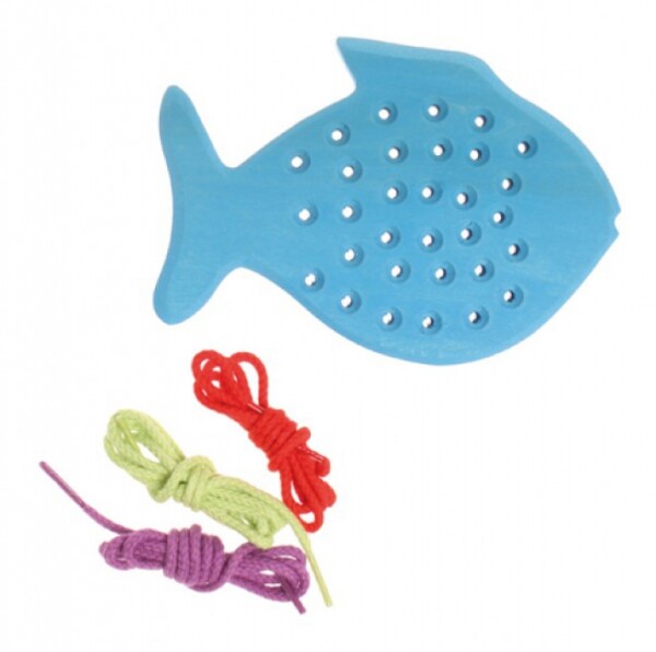 Fädel Fisch blau