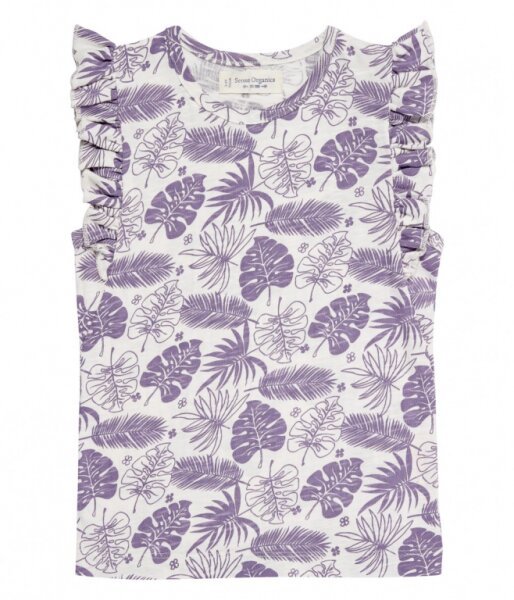 Zoe Top Palmenblätter mauve