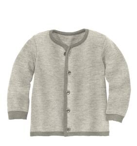 Strick-Jacke grau-natur melange