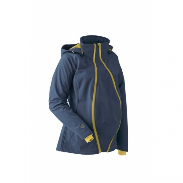 Softshelljacke für Zwei mit Babykopfstütze navy