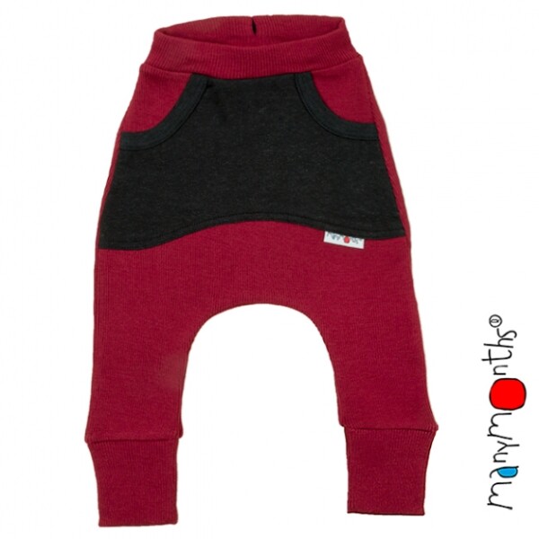 Manymonths Kangaroo Pants Merino Raspberry Red