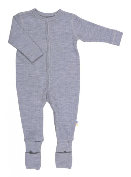 Basic Overall mit Umschlagbund Wolle grau