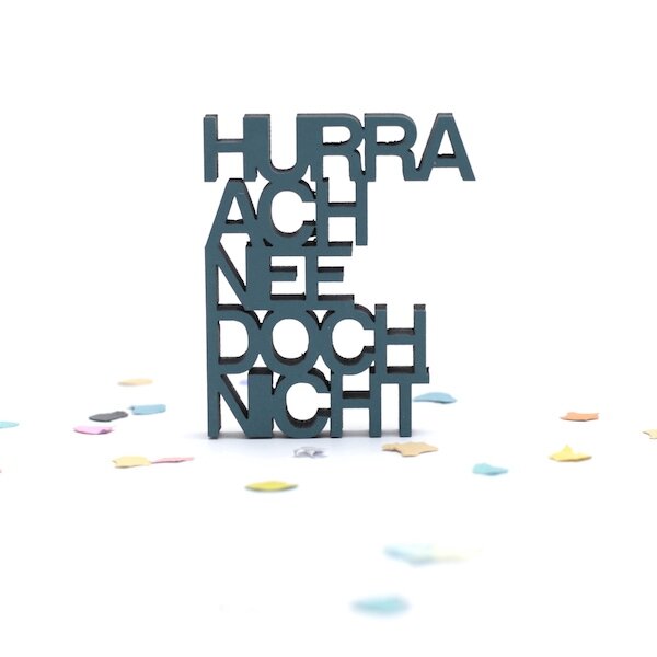 Holzschriftzug Hurra