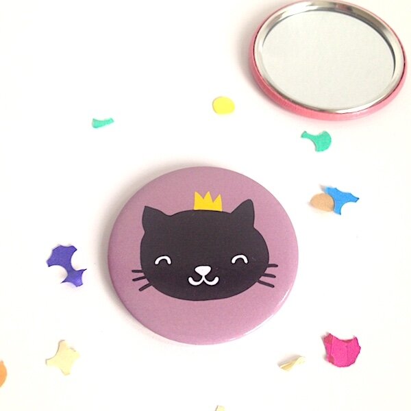 Spiegelbutton Katze