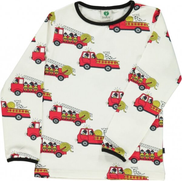 Langarmshirt Feuerwehr creme