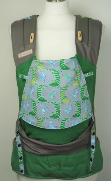 Fräulein Hübsch Babysize BIO mittelgrün Krokodile