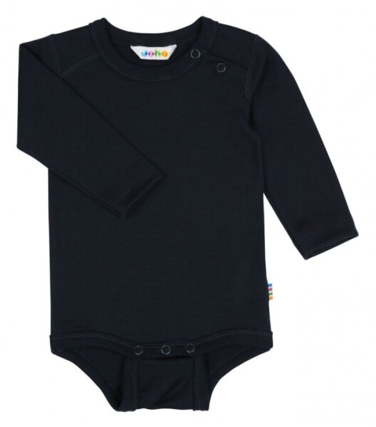 Body Langarm Wolle navy