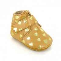 Easy Peasy Babyschuhe Herzen natur/gold