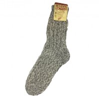 Socken Wolle Grobstrick Norweger grau