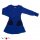 Manymonths Kleid Merino Herztaschen Jewel Blue
