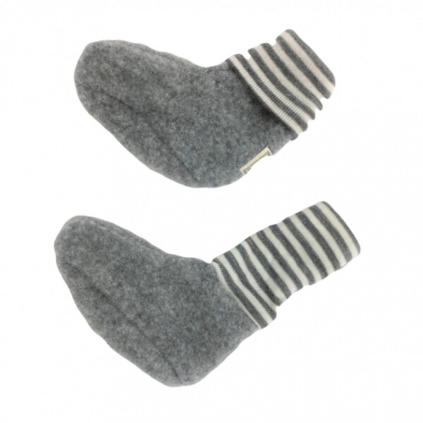 Sox Wollpuschen Wollfleece grau melange