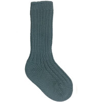 Babysöckchen 100% Wolle grob gestrickt antiqueblue