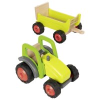 Traktor mit Anhänger grün